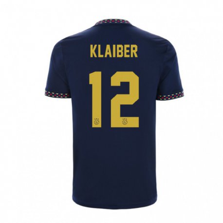 Kandiny Homme Maillot Sean Klaiber #12 Bleu Foncé Tenues Extérieur 2022/23 T-Shirt