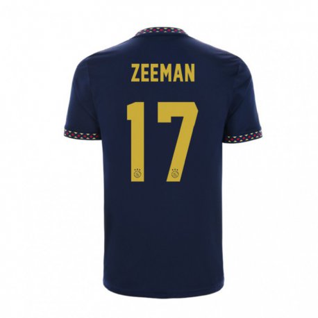 Kandiny Homme Maillot Kelly Zeeman #17 Bleu Foncé Tenues Extérieur 2022/23 T-shirt