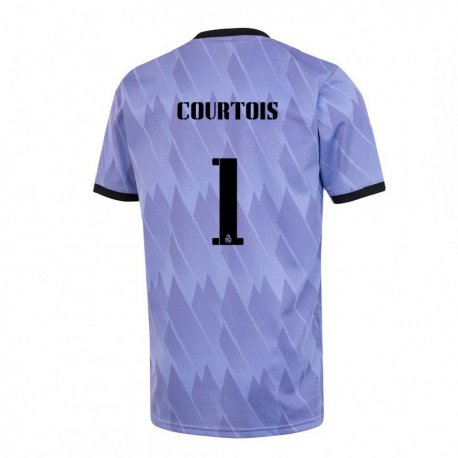 Kandiny Homme Maillot Thibaut Courtois #1 Violet Noir Tenues Extérieur 2022/23 T-shirt