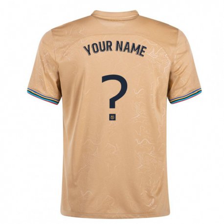Kandiny Homme Maillot Votre Nom #0 Or Tenues Extérieur 2022/23 T-shirt