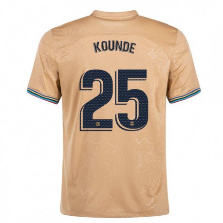 Kandiny Homme Maillot Jules Koundé #25 Or Tenues Extérieur 2022/23 T-Shirt