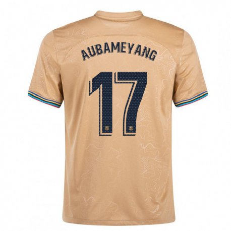 Kandiny Homme Maillot Pierre-emerick Aubameyang #17 Or Tenues Extérieur 2022/23 T-shirt