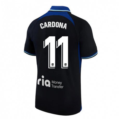 Kandiny Homme Maillot Marta Cardona #11 Noir Blanc Bleu Tenues Extérieur 2022/23 T-Shirt