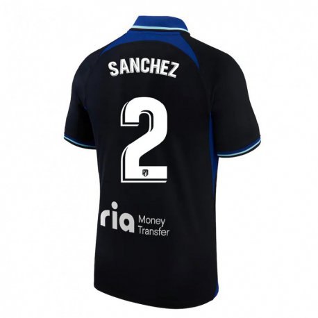 Kandiny Homme Maillot Ricard Sanchez #2 Noir Blanc Bleu Tenues Extérieur 2022/23 T-Shirt