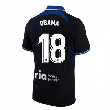 Kandiny Homme Maillot Salomon Obama #18 Noir Blanc Bleu Tenues Extérieur 2022/23 T-Shirt