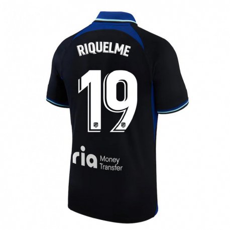 Kandiny Homme Maillot Rodrigo Riquelme #19 Noir Blanc Bleu Tenues Extérieur 2022/23 T-Shirt