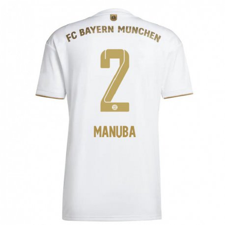 Kandiny Homme Maillot Vincent Manuba #2 Blanc Or Tenues Extérieur 2022/23 T-Shirt