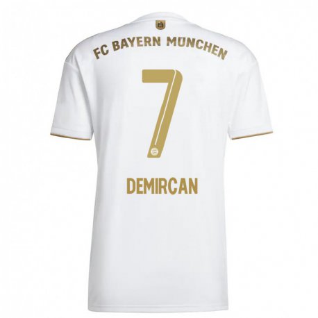 Kandiny Homme Maillot Emirhan Demircan #7 Blanc Or Tenues Extérieur 2022/23 T-Shirt
