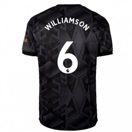 Kandiny Homme Maillot Leah Williamson #6 Gris Noir Tenues Extérieur 2022/23 T-shirt