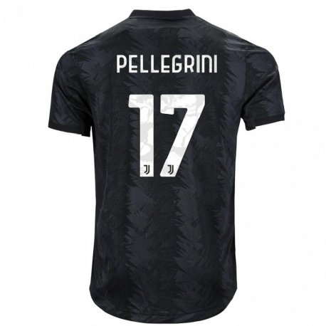 Kandiny Homme Maillot Luca Pellegrini #17 Noir Foncé Tenues Extérieur 2022/23 T-Shirt
