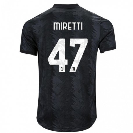 Kandiny Homme Maillot Fabio Miretti #47 Noir Foncé Tenues Extérieur 2022/23 T-Shirt