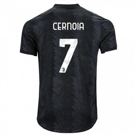 Kandiny Homme Maillot Valentina Cernoia #7 Noir Foncé Tenues Extérieur 2022/23 T-Shirt