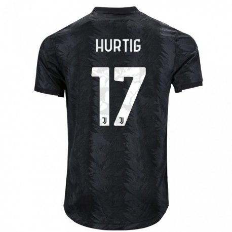 Kandiny Homme Maillot Lina Hurtig #17 Noir Foncé Tenues Extérieur 2022/23 T-Shirt