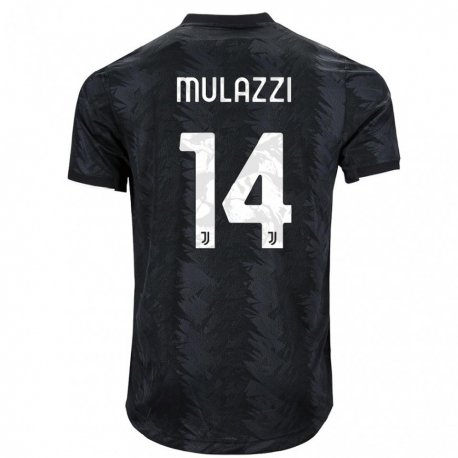 Kandiny Homme Maillot Gabriele Mulazzi #14 Noir Foncé Tenues Extérieur 2022/23 T-Shirt