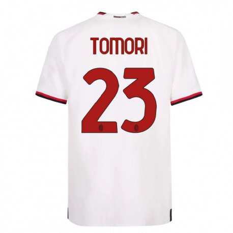Kandiny Homme Maillot Fikayo Tomori #23 Blanc Rouge Tenues Extérieur 2022/23 T-Shirt