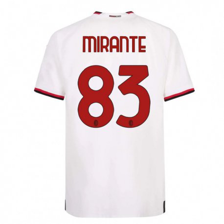 Kandiny Homme Maillot Antonio Mirante #83 Blanc Rouge Tenues Extérieur 2022/23 T-Shirt