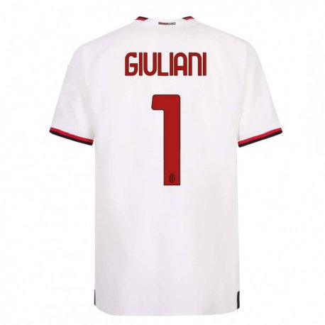 Kandiny Homme Maillot Laura Giuliani #1 Blanc Rouge Tenues Extérieur 2022/23 T-shirt