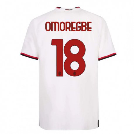 Kandiny Homme Maillot Bob Murphy Omoregbe #18 Blanc Rouge Tenues Extérieur 2022/23 T-Shirt