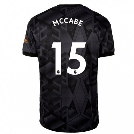 Kandiny Homme Maillot Katie McCabe #15 Gris Noir Tenues Extérieur 2022/23 T-Shirt