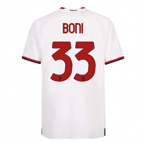 Kandiny Homme Maillot Landry Boni #33 Blanc Rouge Tenues Extérieur 2022/23 T-Shirt