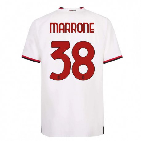 Kandiny Homme Maillot Federico Marrone #38 Blanc Rouge Tenues Extérieur 2022/23 T-Shirt