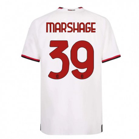 Kandiny Homme Maillot Wilgot Marshage #39 Blanc Rouge Tenues Extérieur 2022/23 T-Shirt