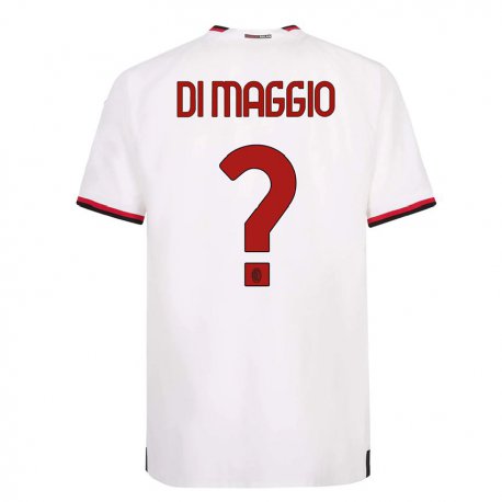 Kandiny Homme Maillot Simone Di Maggio #0 Blanc Rouge Tenues Extérieur 2022/23 T-Shirt