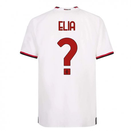 Kandiny Homme Maillot Emanuele Elia #0 Blanc Rouge Tenues Extérieur 2022/23 T-Shirt