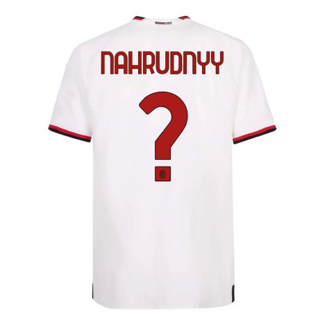 Kandiny Homme Maillot Vladislav Nahrudnyy #0 Blanc Rouge Tenues Extérieur 2022/23 T-Shirt