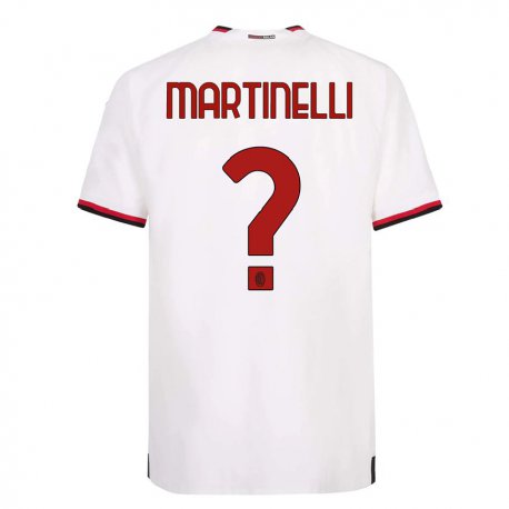 Kandiny Homme Maillot Riccardo Martinelli #0 Blanc Rouge Tenues Extérieur 2022/23 T-Shirt