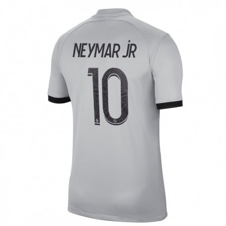 Kandiny Homme Maillot Neymar #10 Gris Tenues Extérieur 2022/23 T-Shirt