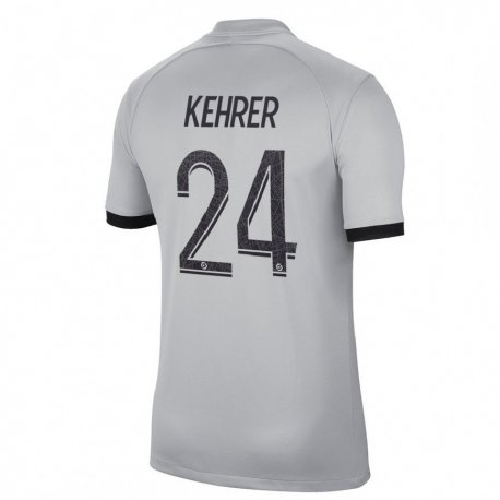 Kandiny Homme Maillot Thilo Kehrer #24 Gris Tenues Extérieur 2022/23 T-Shirt