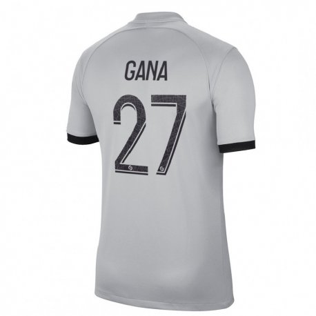 Kandiny Homme Maillot Idrissa Gana Gueye #27 Gris Tenues Extérieur 2022/23 T-Shirt