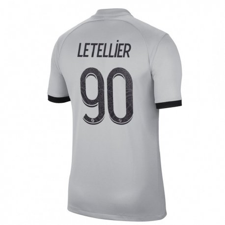Kandiny Homme Maillot Alexandre Letellier #90 Gris Tenues Extérieur 2022/23 T-shirt