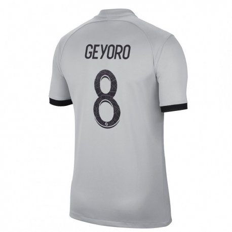 Kandiny Homme Maillot Grace Geyoro #8 Gris Tenues Extérieur 2022/23 T-Shirt