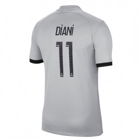 Kandiny Homme Maillot Kadidiatou Diani #11 Gris Tenues Extérieur 2022/23 T-Shirt