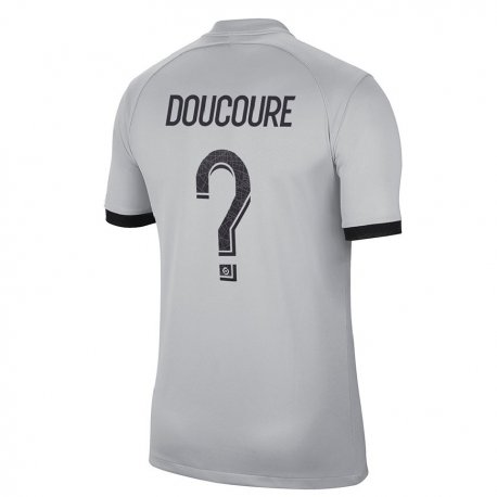 Kandiny Homme Maillot Sekou Doucoure #0 Gris Tenues Extérieur 2022/23 T-Shirt