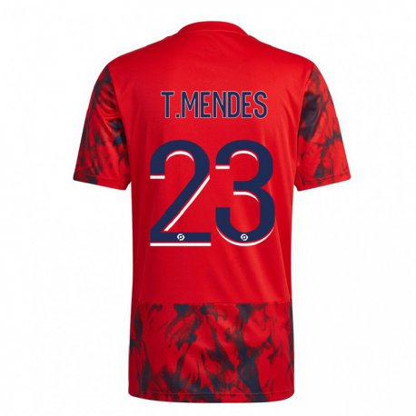 Kandiny Homme Maillot Thiago Mendes #23 Espace Rouge Tenues Extérieur 2022/23 T-shirt