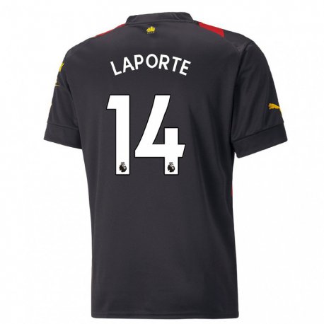 Kandiny Homme Maillot Aymeric Laporte #14 Noir Rouge Tenues Extérieur 2022/23 T-shirt
