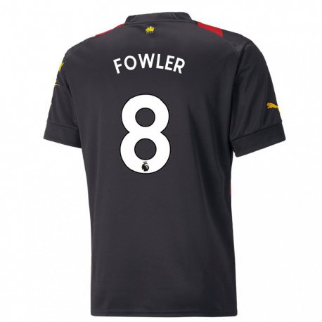 Kandiny Homme Maillot Mary Fowler #8 Noir Rouge Tenues Extérieur 2022/23 T-shirt