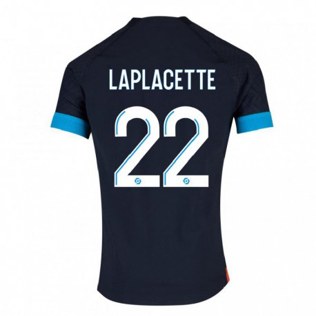 Kandiny Homme Maillot Tess Laplacette #22 Olympique Noir Tenues Extérieur 2022/23 T-Shirt
