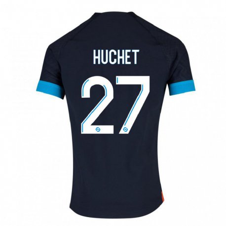 Kandiny Homme Maillot Sarah Huchet #27 Olympique Noir Tenues Extérieur 2022/23 T-Shirt