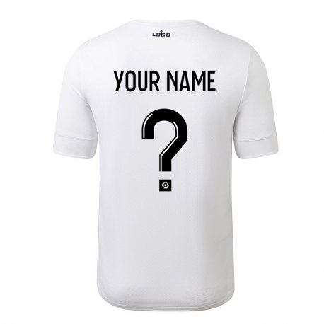 Kandiny Homme Maillot Votre Nom #0 Blanc Cramoisi Tenues Extérieur 2022/23 T-shirt