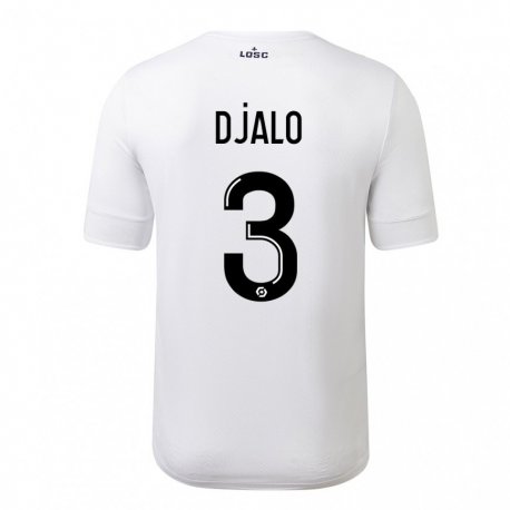 Kandiny Homme Maillot Tiago Djalo #3 Blanc Cramoisi Tenues Extérieur 2022/23 T-shirt