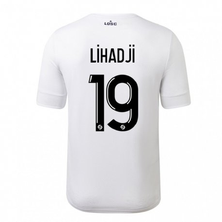 Kandiny Homme Maillot Isaac Lihadji #19 Blanc Cramoisi Tenues Extérieur 2022/23 T-Shirt