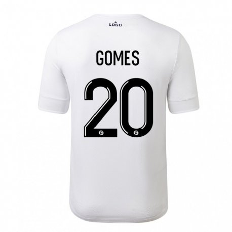 Kandiny Homme Maillot Angel Gomes #20 Blanc Cramoisi Tenues Extérieur 2022/23 T-Shirt