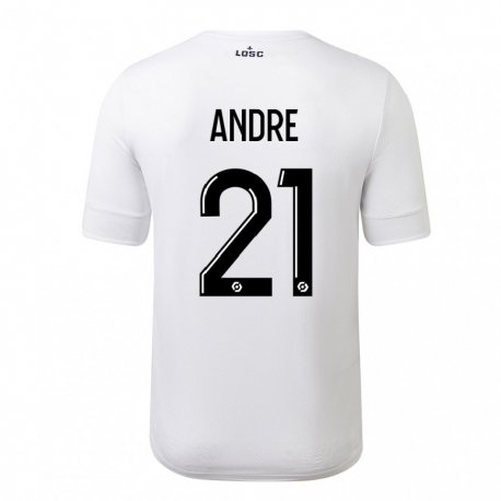 Kandiny Homme Maillot Benjamin Andre #21 Blanc Cramoisi Tenues Extérieur 2022/23 T-Shirt