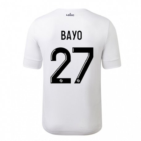 Kandiny Homme Maillot Mohamed Bayo #27 Blanc Cramoisi Tenues Extérieur 2022/23 T-Shirt