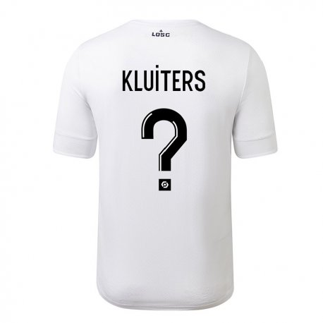 Kandiny Homme Maillot Luuk Kluiters #0 Blanc Cramoisi Tenues Extérieur 2022/23 T-Shirt
