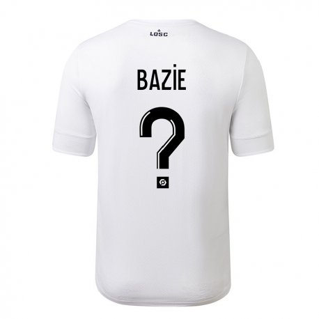 Kandiny Homme Maillot Joffrey Bazie #0 Blanc Cramoisi Tenues Extérieur 2022/23 T-Shirt